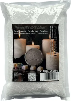 Paraffinwachs-Pastillen 1 kg weiß für Kerzen DIY
