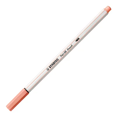 Produktbild von Premium-Filzstift mit Pinselspitze für variable Strichstärken - STABILO Pen 68 brush - Einzelstift - apricot