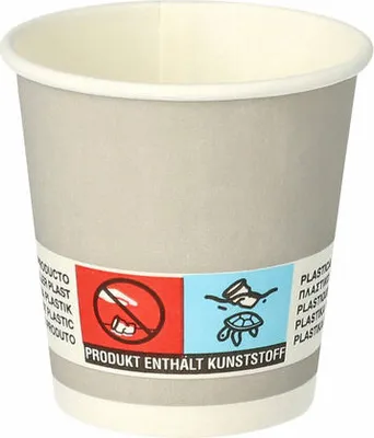 Produktbild von 80x  Trinkbecher 'Shot' Schnapsbecher aus Pappe 5 cl 50 ml silber