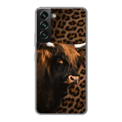 Produktbild von MuchoWow® Handyhülle Schutzhülle Hülle für Samsung Galaxy S22 Plus Schottischer Highlander - Pelz - Pantherdruck Silikon Softcase Handy Hülle - Schutzabdeckung