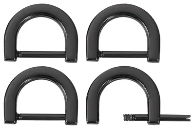 Productafbeelding van D-sluitingen - Set van 4 stuks - 12 mm - Zinklegering - Zwart