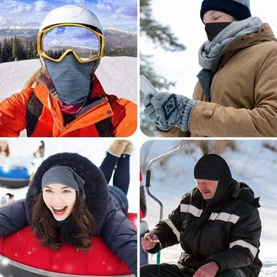 Produktbild von Famanu Winter Halswärmer Fleece Winddicht - Schwarz