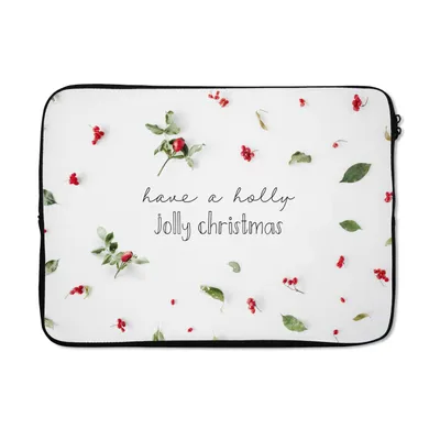 Produktbild von MuchoWow® Laptop Hülle 14 ZollWinter - Zitat - Weihnachten - Mistelzweig Laptoptasche - Laptoptasche - Stoßsicher - Schutzhaube