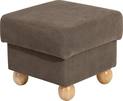 Produktbild von Max Winzer Hocker Monarch - Velourstoff sahara - Maße: 54 x 54 x 48 cm