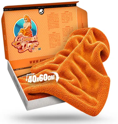 Produktbild von Nuke Guys Gamma Dryer L | Ultra saugstarkes Trockentuch 1400 GSM in Orange 40x60cm | Fusselfrei, abgerundete sanfte Fasern, kratzerfrei, groß | Premium Mikrofasertuch für Auto Motorrad Fahrrad