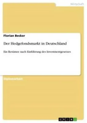 Produktbild von Der Hedgefondsmarkt in Deutschland