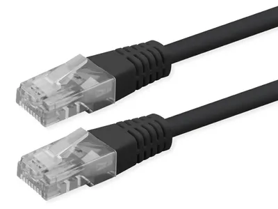Produktbild von ROLINE Patchkabel Cat.6 (Class E), UTP, PoE, schwarz, 2 m