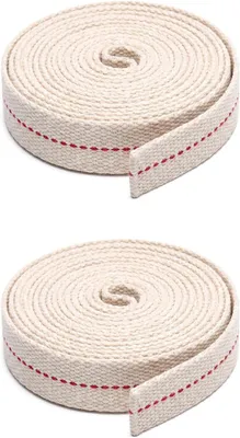 Zdjęcie produktu dla 2 rolki knota do lamp naftowych, płaski knot bawełniany do lamp, zapasowy knot do lamp naftowych z szwem, wysokiej jakości zapasowy knot