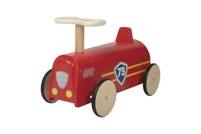 Produktbild von Playtive Rutschauto Schiebeauto Echtholz Retro Design ab 2 Jahren Gummireifen