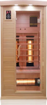 Produktbild von Dewello Infrarotkabine Infrarotsauna PIERSON 90cm x 90cm inkl. Vollspektrumstrahler, Bodenstrahler
