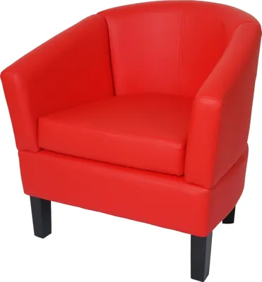 Produktbild von Lounge-Sessel MCW-O17, Sessel Clubsessel Cocktailsessel, MVG- Kunstleder  rot