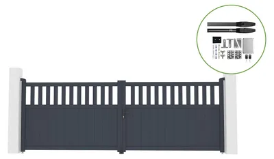 Produktbild von Flügeltor elektrisch 4m SANTIS H.140cm + Drehtorantrieb HICKER B200