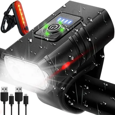 Obrázek produktu pro Trizand 4T6 USB světlo na kolo + zadní světlo 23677
