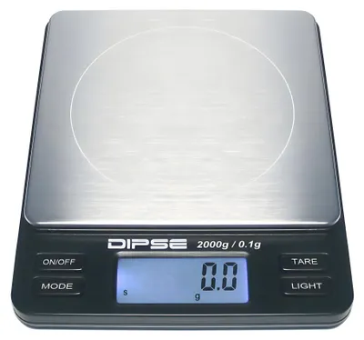 Image de Balance numérique de précision Dipse TP2000 2000 g x 0,1 g – Balance numérique avec plateau de pesée en acier inoxydable et écran LCD