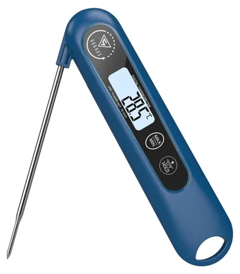 Klappsonde-Fleischthermometer, -50 bis 300°C, Hintergrundbeleuchtung, marineblau