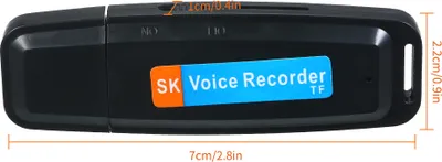 Produktbild von Mini przenośny dyktafon USB z możliwością ładowania za pomocą jednego przycisku, obsługujący karty TF 1-32G, przeznaczony na spotkania, wykłady i wywiady