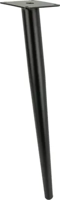 Obrázek produktu pro Vertikálně lakovaná nábytková noha "Stiletto" 40 cm v matné černé barvě - Elegantní, robustní kovová podpěra pro stylový interiér.
