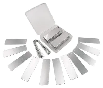 Immagine prodotto di Solidchoice - 100 etichette per piante in alluminio, con superficie a doppio lato