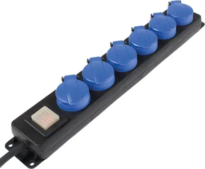Immagine prodotto di as-Schwabe 38606 as-Schwabe Baustellen 6-fach Steckdosenleiste mit Schalter 1,5 m schwarz