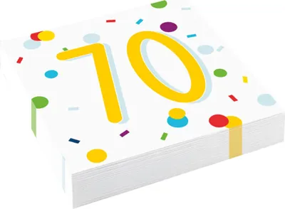 Produktbild von "Confetti Birthday" Servietten | 20Stk./33x33cm Variante: #70