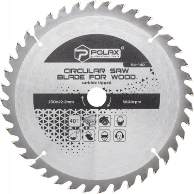 Image de Lame de scie pour bois 230 x 22,2/20, 40Т Polax