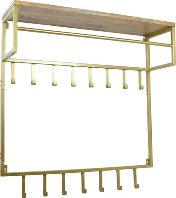 Produktbild von LOFT42 Petri Garderobe – 15 Haken – Metall – Gold – 100x57x30