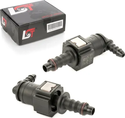 Produktbild von 2x Schnellkupplung Gegenstück Set Kraftstoffleitung L-Stück schmal 7,89 * 5,5 mm