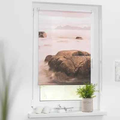 Obrázek produktu pro Roleta na okno Lichtblick bez vrtání šedý kámen 45x150 cm včetně upínacích držáků