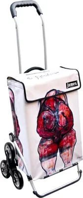 Produktbild von James Einkaufstrolley - MATTERSBERGER - stabiler Einkaufswagen mit individuellem Design - einfarbig: rot in Ausführung: Royal-Treppensteiger