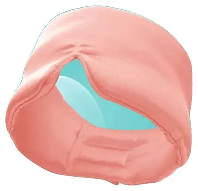 Image de Masque de sommeil, 100 % soie de mûrier, bandeau réglable, orange