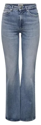 Productafbeelding van ALLEEN damesbroeken met wijde pijpen, model ONLJUICY, hoge taille, wijde broek