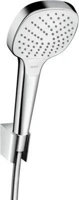 Produktbild von hansgrohe Croma Select E Duschkopf inkl. Duschkopfhalter, 3 Strahlarten, Weiß/Chrom