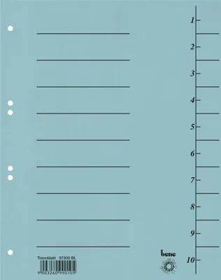 Immagine prodotto di bene 97300BL Trennblätter Recycl.blau 100St