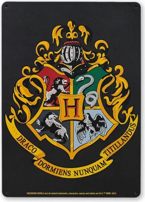 Produktbild von Harry Potter Blechschild Hogwarts Logo 15 x 21 cm