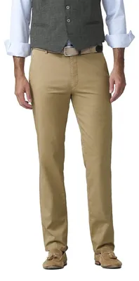 Produktbild von Chino mit flacher Front kamelfarben Meyer New York Baumwolle