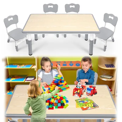 Image de bureau pour enfants - table pour enfants - table de jeux - table à dessin - meuble pour enfants - réglable - plastique durable