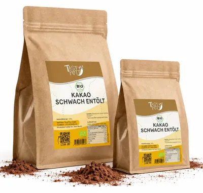 Produktbild von Tasty Pott Kakao schwach entölt - 1kg Beutel