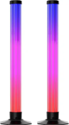 Produktbild von 2PCS Umgebungslampe BT APP + IR-Fernbedienung 360-Grad-Kristalllicht RGBIC Pickup-Licht Gaming-Umgebungslicht