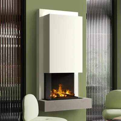 Produktbild von muenkel design Arco [Elektrokamin Opti-myst]: Concrete (Betonoptik) - weiß