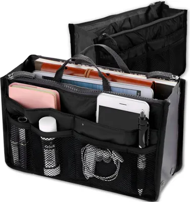 Immagine prodotto di EDIBAZZAR | Borsa cosmetica per borsa Valigia Organizzatore Nero Donna Borsa Inserto