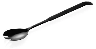 Produktbild von 8x Salatbesteck Salatgabel Kitchen Tool 1887, 24 cm, mit schwarzer PVD Beschichtung, Chromnickelstahl