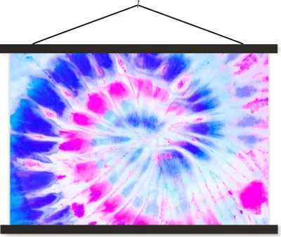 Produktbild von MuchoWow® Textilposter Sommer - Krawattenfärbung - Blau 150x100 cm mit schwarzem Rahmen - Schlafzimmer