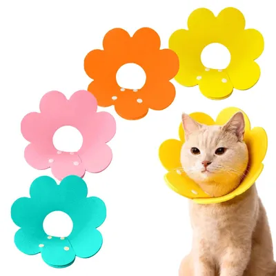Immagine prodotto di 4 collariエリザベッターン per gatti, regolabili, circonferenza 22-28 cm