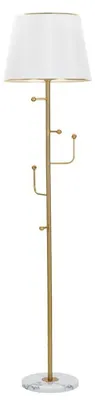 Immagine prodotto di Lampada da terra Glam con appendiabiti in metallo oro e tessuto Ø41x173 cm