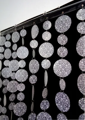 Image de Rideau de porte plastique BAROQUE BLANC dimensions 90x200cm