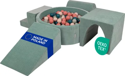 Produktbild von KiddyMoon Spielplatz Aus Schaumstoff Für Kinder Mit Bälle Waschbare Bezug