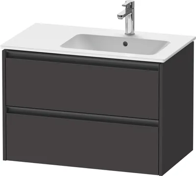 Produktbild von Duravit Ketho.2 Wastafelonderkast 81x48x54,9 cm Supermat Grafiet