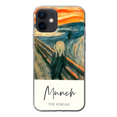 Produktbild von MuchoWow® Handyhülle Schutzhülle Hülle für iPhone 12 Der Schrei - Edvard Munch - Alte Meister Silikon Softcase Handy Hülle - Schutzhülle