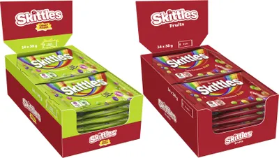Produktbild von Skittles Mix Crazy Sours 14x38g & Fruits 14x38g