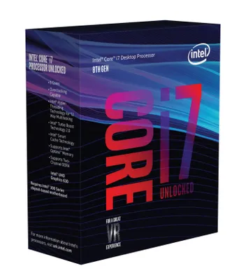 Immagine prodotto di Intel® Core i7-8700K, Intel® Core™ i7, LGA 1151 (Socket H4), 14 nm, Krabice, Intel, i7-8700K
